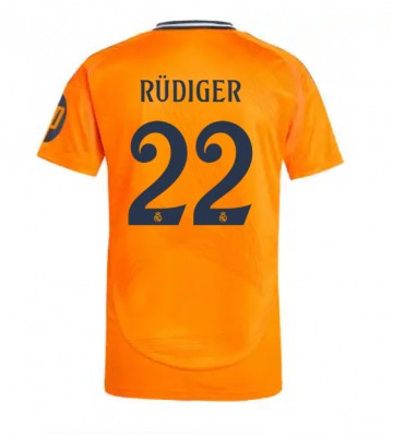 Real Madrid Antonio Rudiger #22 Segunda Equipación 2024-25 Manga Corta